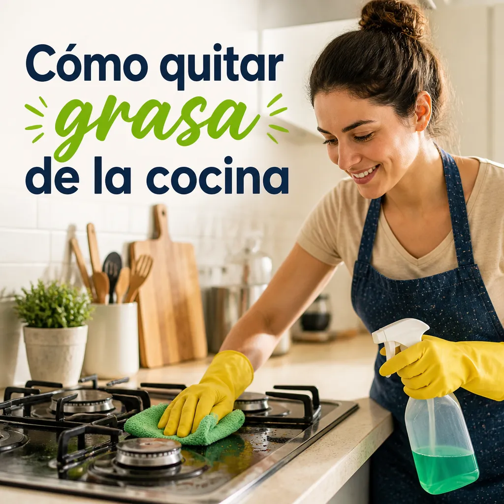 Cómo quitar grasa de la cocina